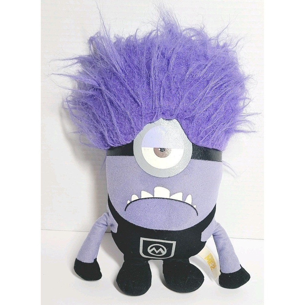 Despicable Me 2 Evil Minion Purple Plush 10" Toy Factory 2013 Cyclops One-Eye